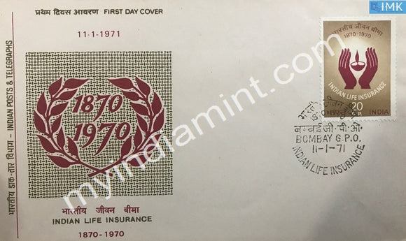 India 1971 Indian Life Insurance (FDC) - buy online Indian stamps philately - myindiamint.com