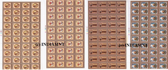 India 2000 MNH Historical Personalities Set of 4v (Full Sheet)