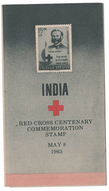 India 1963 Red Cross Henry Dunant (Cancelled Brochure)