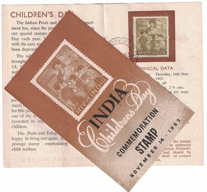 India 1963 National Children's Day (Cancelled Brochure)