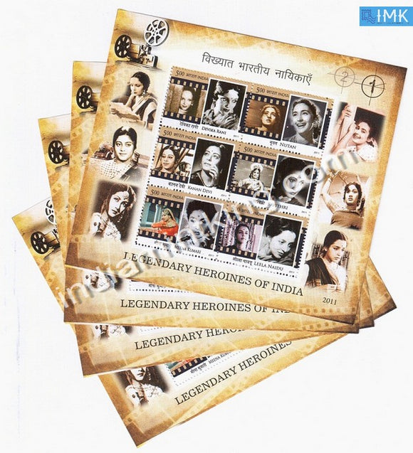 India 2011 Legendary Heroines Of India MNH Miniature Sheet - buy online Indian stamps philately - myindiamint.com