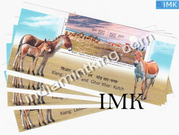 India 2013 Wild-Ass Ladakh & Kutch MNH Miniature Sheet - buy online Indian stamps philately - myindiamint.com