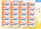 India MNH 2003 Aero India MNH Set Of 4 Sheetlet - buy online Indian stamps philately - myindiamint.com