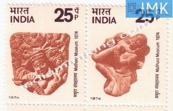 India MNH 1974 Mathura Museum Setenant - buy online Indian stamps philately - myindiamint.com