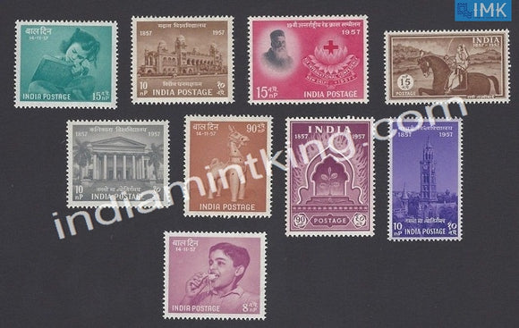 MNH India Complete Year Pack - 1957 - buy online Indian stamps philately - myindiamint.com