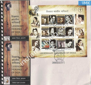 India 2011 Legendary Heroines Of India (Miniature on FDC) #MSC 3 - buy online Indian stamps philately - myindiamint.com