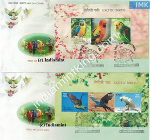 India 2016 Exotic Birds Series 2 (Set of 2) (Miniature on FDC) #MSC 14 - buy online Indian stamps philately - myindiamint.com
