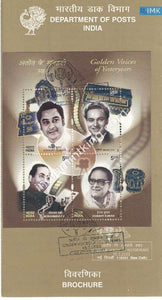 India 2003 Golden Voices Of Yesteryears (Miniature on Brochure) #BRMS 1 - buy online Indian stamps philately - myindiamint.com