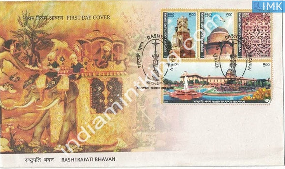 India 2011 Rashtrapati Bhawan (Setenant FDC) - buy online Indian stamps philately - myindiamint.com