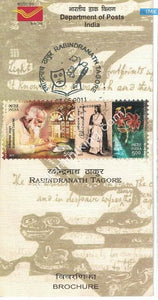 India 2011 Rabindranath Tagore (Setenant Brochure) - buy online Indian stamps philately - myindiamint.com