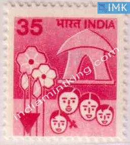 India MNH Definitive 6th Series Family planning 35p - buy online Indian stamps philately - myindiamint.com