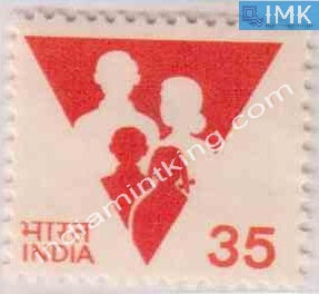 India MNH Definitive 7th Series Family Planning 35p - buy online Indian stamps philately - myindiamint.com