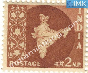 India MNH Definitive 3rd Series Map Wmk Ashokan 2np - buy online Indian stamps philately - myindiamint.com