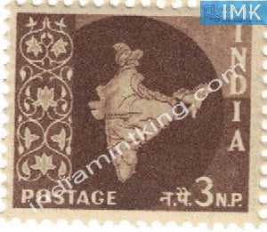 India MNH Definitive 3rd Series Map Wmk Ashokan 3np - buy online Indian stamps philately - myindiamint.com