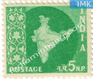India MNH Definitive 3rd Series Map Wmk Ashokan 5np - buy online Indian stamps philately - myindiamint.com