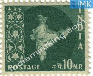 India MNH Definitive 3rd Series Map Wmk Ashokan 10np - buy online Indian stamps philately - myindiamint.com