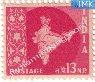 India MNH Definitive 3rd Series Map Wmk Ashokan 13np - buy online Indian stamps philately - myindiamint.com