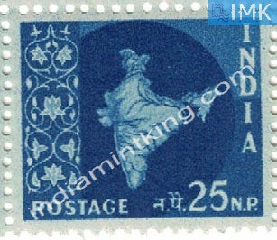 India MNH Definitive 3rd Series Map Wmk Ashokan 25np - buy online Indian stamps philately - myindiamint.com
