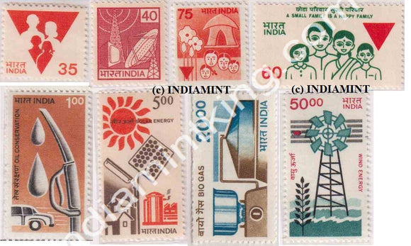 India MNH Definitive Complete Series Pack 7th Series 8V - buy online Indian stamps philately - myindiamint.com