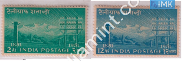 India 1953 Centenary Of Telegraph Set Of 2v - buy online Indian stamps philately - myindiamint.com