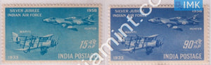 India 1958 MNH Silver Jubilee Of Indian Air Force Set Of 2v - buy online Indian stamps philately - myindiamint.com