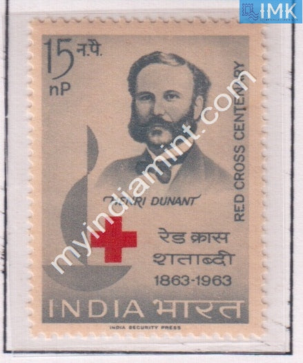 India 1963 MNH Henry Dunant Red Cross Centenary - buy online Indian stamps philately - myindiamint.com
