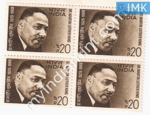 India 1969 MNH Dr. Martin Luther King (Block B/L 4) - buy online Indian stamps philately - myindiamint.com