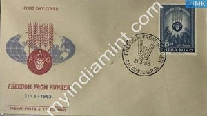 India 1963 FDC Freedom From Hunger (FDC) - buy online Indian stamps philately - myindiamint.com