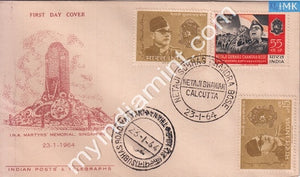 India 1964 FDC Subhash Chandra Bose Set Of 2V (FDC) - buy online Indian stamps philately - myindiamint.com