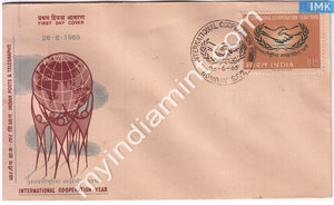 India 1965 FDC International Cooperation Year (FDC) - buy online Indian stamps philately - myindiamint.com