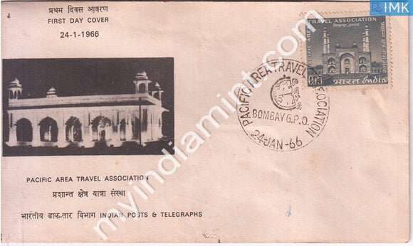 India 1966 FDC Pacific Area Travel Association (Akhbar's Mausoleum) (FDC) - buy online Indian stamps philately - myindiamint.com
