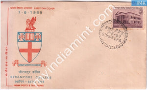 India 1969 FDC Serampur College West Bengal (FDC) - buy online Indian stamps philately - myindiamint.com