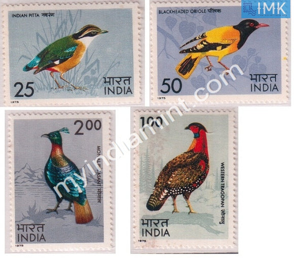 India 1975 MNH Indian Birds 4V Set - buy online Indian stamps philately - myindiamint.com
