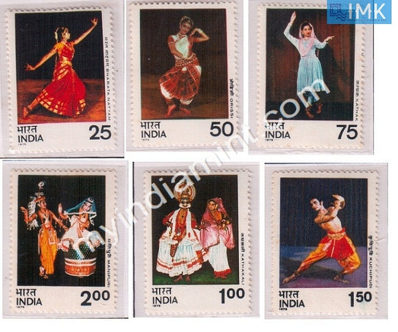 India 1975 MNH Indian Classical Dances 6V Set - buy online Indian stamps philately - myindiamint.com
