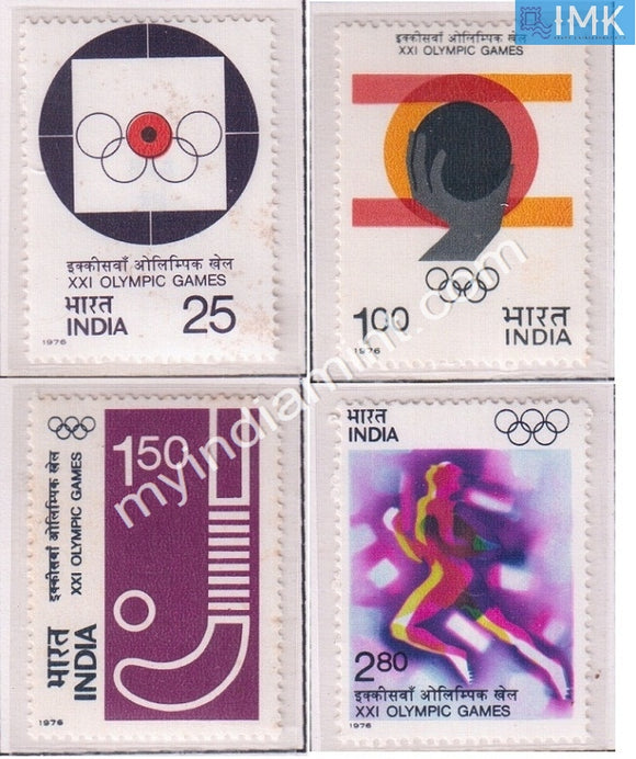 India 1976 MNH Xxi Olympics Games Montreal 4V Set - buy online Indian stamps philately - myindiamint.com