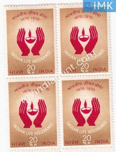 India 1971 MNH Indian Life Insurance (Block B/L 4) - buy online Indian stamps philately - myindiamint.com