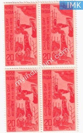 India 1971 MNH National Children's Day (Block B/L 4) - buy online Indian stamps philately - myindiamint.com