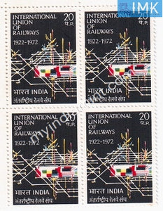India 1972 MNH International Union Of Railways (Block B/L 4) - buy online Indian stamps philately - myindiamint.com