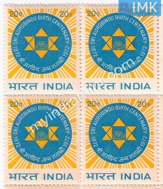 India 1972 MNH Sri Aurobindo (Block B/L 4) - buy online Indian stamps philately - myindiamint.com