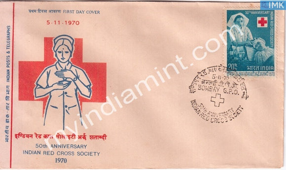 India 1970 Indian Red Cross Society (FDC) - buy online Indian stamps philately - myindiamint.com
