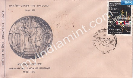 India 1972 International Union Of Railways (FDC) - buy online Indian stamps philately - myindiamint.com