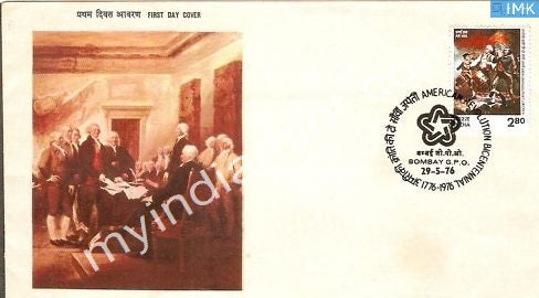 India 1976 American Revolution (FDC) - buy online Indian stamps philately - myindiamint.com