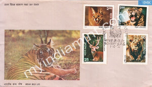 India 1976 Indian Wild Life 4V Set (FDC) - buy online Indian stamps philately - myindiamint.com