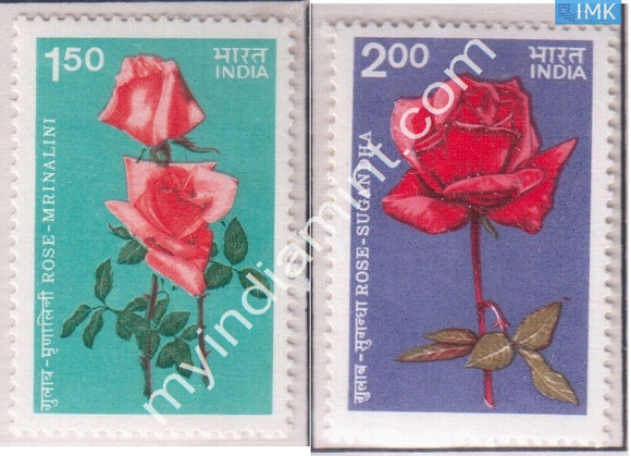 India 1984 MNH Indian Roses Set Of 2v - buy online Indian stamps philately - myindiamint.com