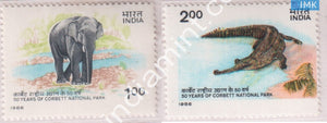 India 1986 MNH Corbett National Park Set Of 2v - buy online Indian stamps philately - myindiamint.com