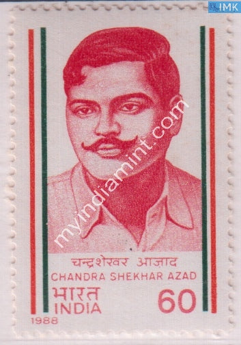 India 1988 MNH Chandra Shekhar Azad - buy online Indian stamps philately - myindiamint.com