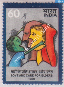 India 1988 MNH Love And Care For Elders - buy online Indian stamps philately - myindiamint.com