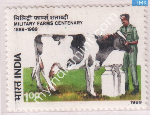 India 1989 MNH Military Farms Centenary - buy online Indian stamps philately - myindiamint.com