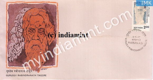 India 1987 Rabindranath Tagore (FDC) - buy online Indian stamps philately - myindiamint.com