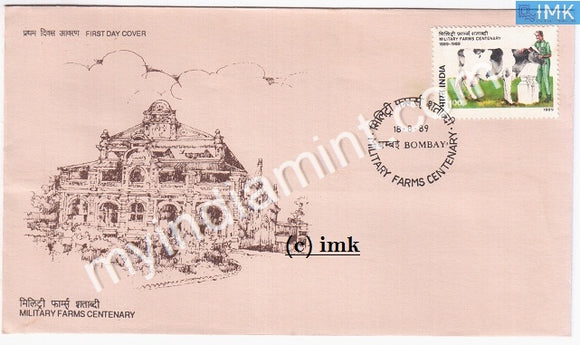 India 1989 Military Farms Centenary (FDC) - buy online Indian stamps philately - myindiamint.com